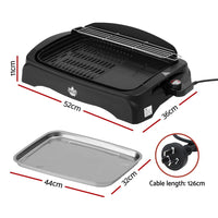 Grillz 1950W Electric BBQ Grill Non-stick Plate for Indoor Outdoor
