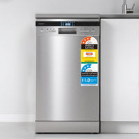 Devanti 10 Place Settings Freestanding Dishwasher Silver