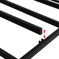 Bed Frame Queen Size Metal Grey MASON