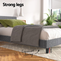 Bed Frame King Single Size Grey NEO