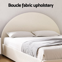 Artiss Bed Frame Gas Lift Strorage Beds Base Platform Boucle Fabric Double ELLA