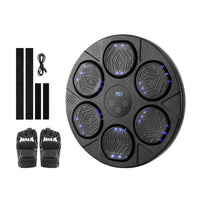Everfit Music Boxing Machine Bluetooth Wall-Mounted Punch Target with LED Display & Gloves