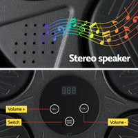 Everfit Music Boxing Machine Bluetooth Wall-Mounted Punch Target with LED Display & Gloves