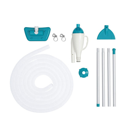 Bestway Pool Cleaner 2 Cleaning Heads Vacuum 6m Hose 1.9m Aluminium Pole