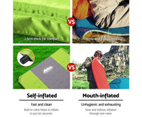 Self Inflating Mattress Camping Sleeping Mat Air Bed Pad Single Green