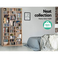 Artiss Bookshelf CD Storage Rack - BERT Oak