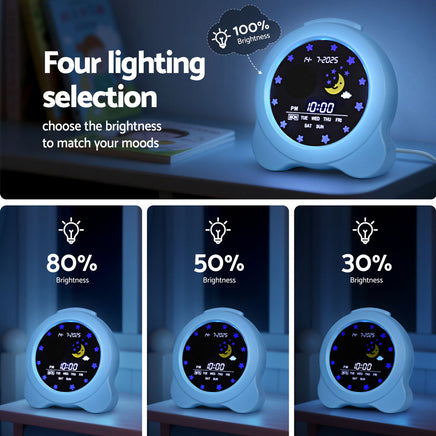 Artiss 3.8" Digital Day Clock Calendar Alarm LCD Display Blue