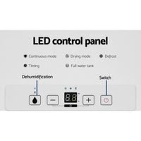 Devanti Dehumidifier 12L Air Purifier White