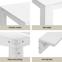 1 Artiss Dining Table and 4 Chairs Set White Sherpa