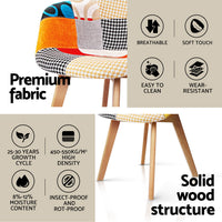 1 Artiss Dining Table and 2 Chairs Set DSW 90cm