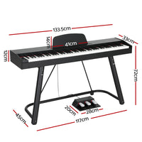 Alpha 88 Keys Electronic Piano Keyboard Digital Electric w/ Stand Semi-Weighted