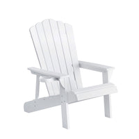 Gardeon Outdoor Chairs HDPE Adirondack Beach Chair Sun Lounge Patio Furniture Garden white