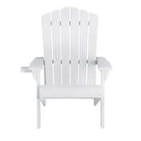Gardeon Outdoor Chairs HDPE Adirondack Beach Chair Sun Lounge Patio Furniture Garden white
