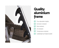 Outdoor Sun Lounge Furniture Day Bed Wicker Pillow Sofa Set