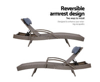 Outdoor Sun Lounge Furniture Day Bed Wicker Pillow Sofa Set