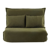 Artiss Floor Lounge Sofa Bed Foldable 2 Seater Green