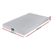 Giselle Bedding Cool Gel Memory Foam Mattress Charcoal 7-Zone Washable Bamboo Cover 15cm Single