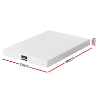 Giselle 20cm Memory Foam Mattress Green Tea Double