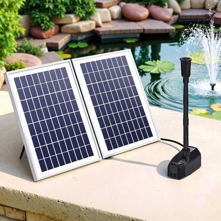 Gardeon Solar Pond Pump Submersible Water Fountain Kit with 2 Panels 1600L/H