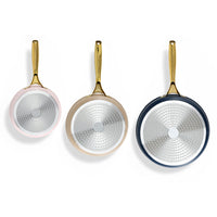 5-star Chef Frying Pan 3PCS Shades Frypan Set Ceramic Coating Multi Colour