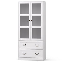 Artiss Buffet Sideboard 180cm Hutch Storage Cabinet Kitchen Drawer Door White