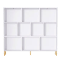 Bookshelf 3 Tiers 10 Cubes - CORA White