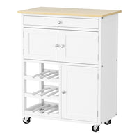 Artiss Kitchen Island Trolley Rolling Serving Cart Storage Cart Drawer Cupboard