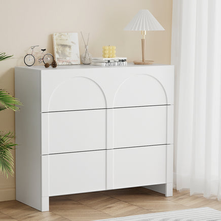 Artiss 3 Chest of Drawers Lowboy Dresser Cabinet White
