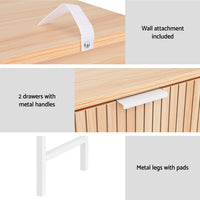 Artiss Console Table 2 Drawers 92CM