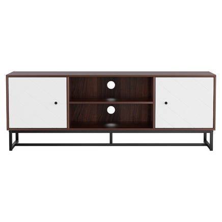 Artiss TV Unit 150cm Storage Shelves Walnut White