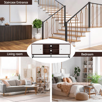 Artiss TV Unit 150cm Storage Shelves Walnut White