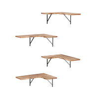 Artiss Floating Wall Shelf Corner Shelves Set of 4 Wood