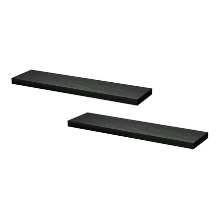 Artiss Floating Wall Shelf Set of 2 Black 90CM