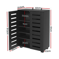 Artiss Shoe Rack Storage Cabinet 20 Pairs 5-tier Black Alster