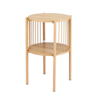 Artiss Coffee Table 2-Tier Round Wood