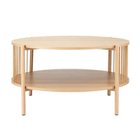 Artiss Coffee Table 2-Tier Round Wood