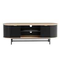 Artiss TV Unit Entertainment Unit Storage Cabinet Black Pine