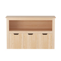 Keezi Kids Bookshelf 3 Drawers Storage Children Bookcase Toy Organiser Display Wooden