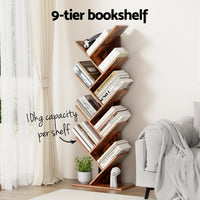 Artiss Tree Bookshelf 9 Tiers Walnut