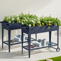 Green Fingers Raised Garden Bed x2 Elevated 100X40X80cm Planter Box Raised Container Herb