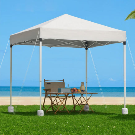 Instahut Gazebo 2x2m Outdoor Patio Garden Marquee Shade w/ Base Pods White