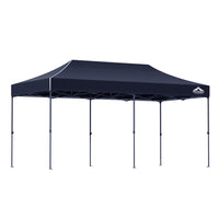 Instahut Gazebo Pop Up 3x6m w/Base Podx4 Marquee Folding Outdoor Wedding Camping Tent Shade Canopy Navy