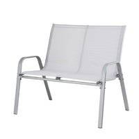 Gardeon Garden Bench Seat Steel Outdoor Patio Park Lounge Backyard Chair Grey