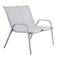 Gardeon Garden Bench Seat Steel Outdoor Patio Park Lounge Backyard Chair Grey