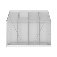 Green Fingers Greenhouse 2.42x2.5x2.26M Aluminium Double Doors Green House Garden Shed