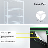 Green Fingers Grow Tent 100x60x180cm 4 Tiers Kits Hydroponics Indoor Grow System