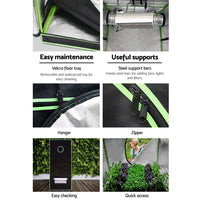 Green Fingers Grow Tent 90x90x180CM Hydroponics Kit Indoor Plant Room System