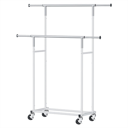 Artiss Clothes Rack Double Rod Airer Rail Coat Stand Adjustable Hanger