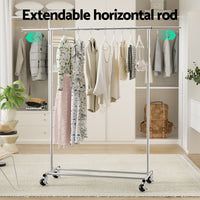Artiss Clothes Rack Airer Rail Coat Stand Adjustable Hanger