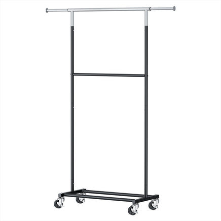 Artiss Clothes Rack Double Rod Airer Rail Coat Stand Adjustable Hanger